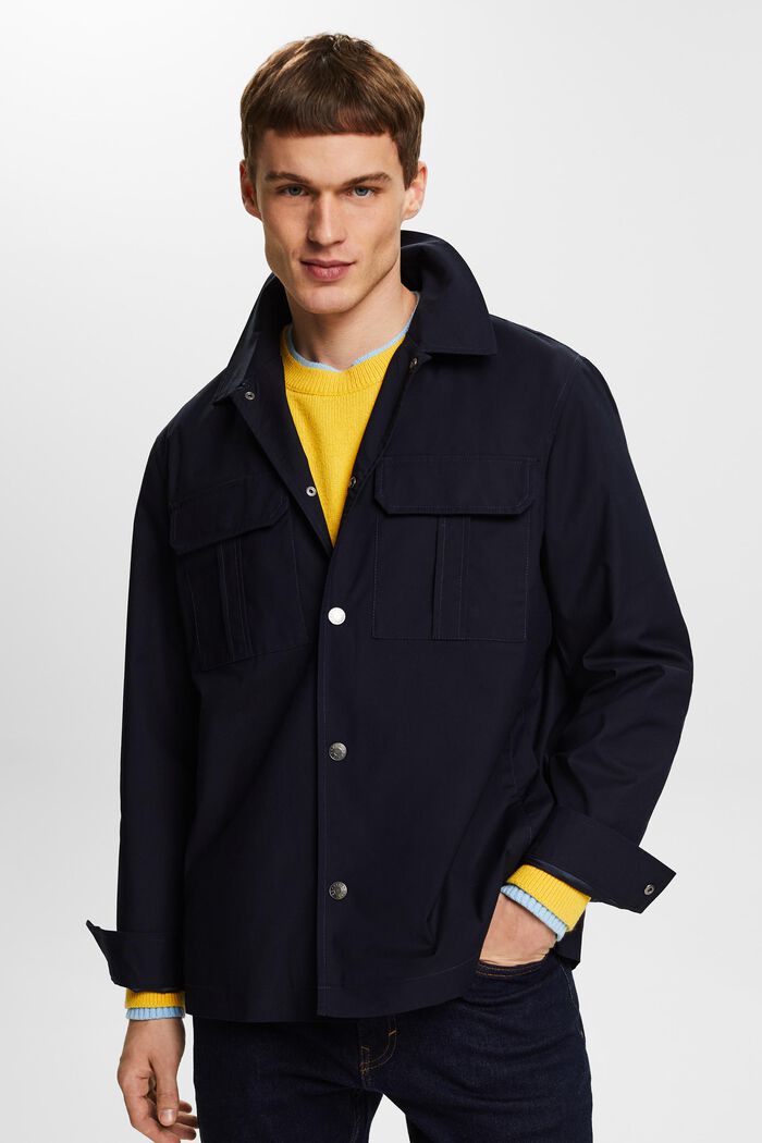 Košilová bunda z kepru, NAVY, detail image number 0