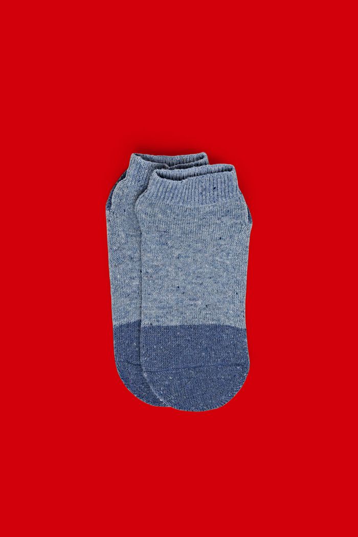 Protiskluzové krátké ponožky, směs s vlnou, BLUE SMOKE, detail image number 0