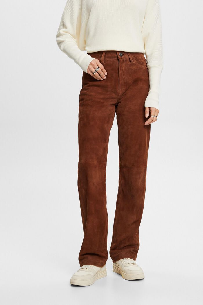 Semišové kalhoty s rovnými nohavicemi, BARK, detail image number 2
