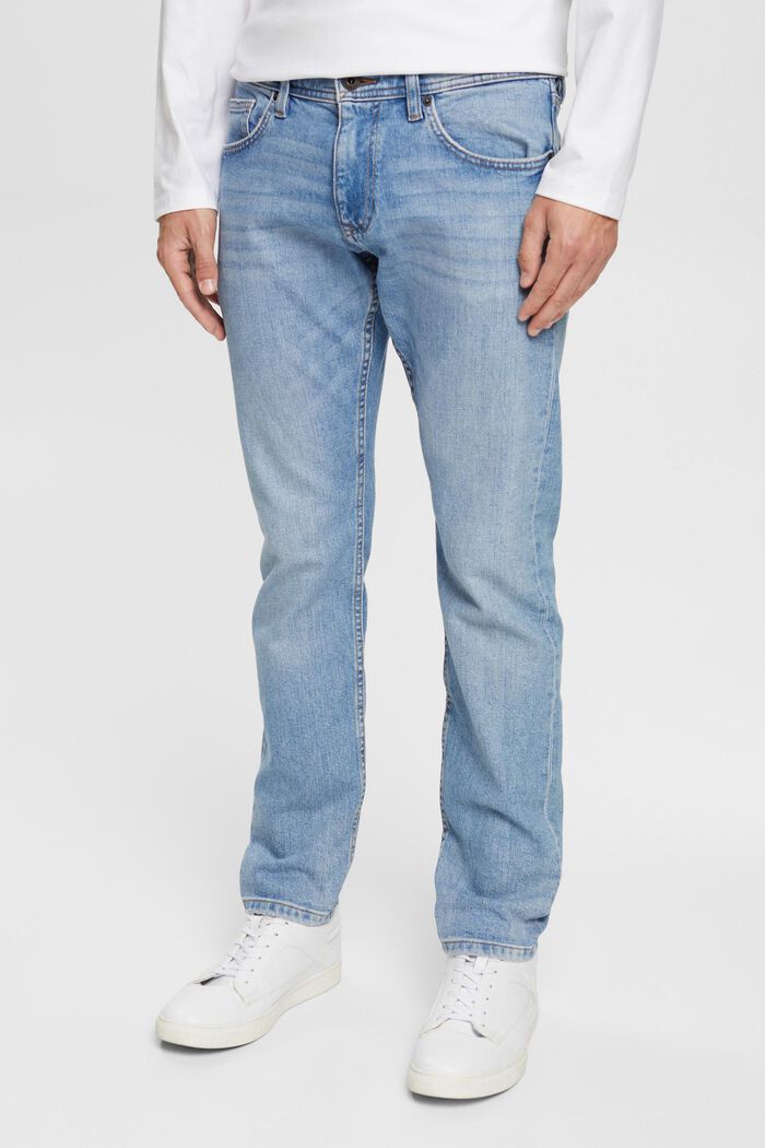 Strečové džíny s bio bavlnou, BLUE LIGHT WASHED, detail image number 0