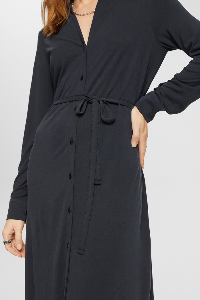 Žerzejové halenkové šaty, BLACK, detail image number 2