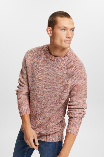 Bavlněný pulovr z žebrové pleteniny