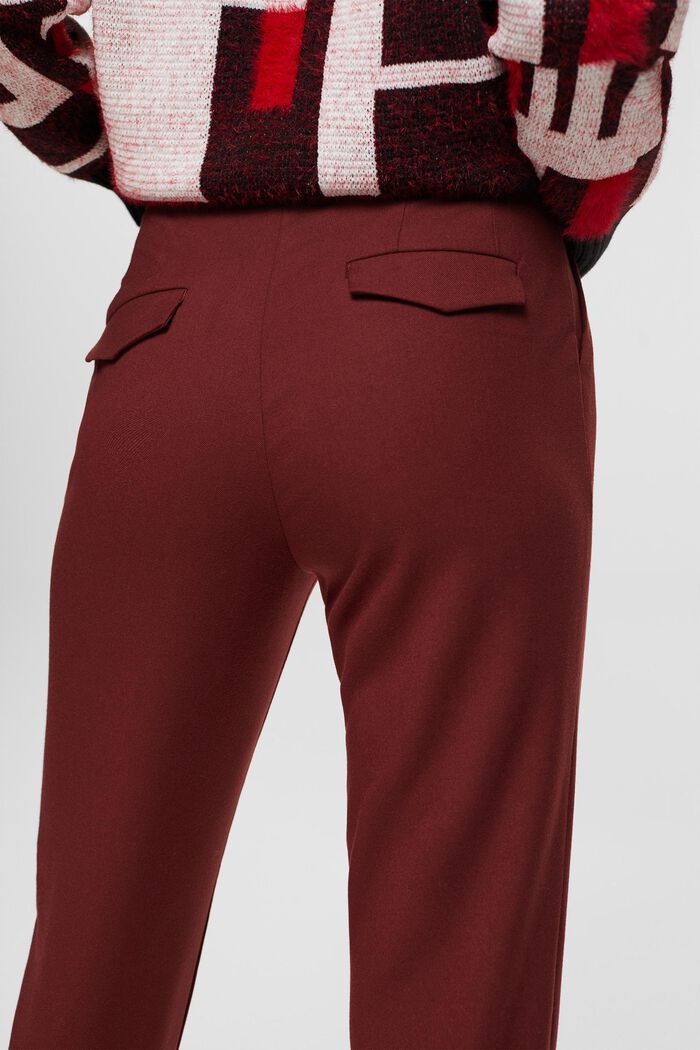 Kalhoty se zúženými nohavicemi, BORDEAUX RED, detail image number 4