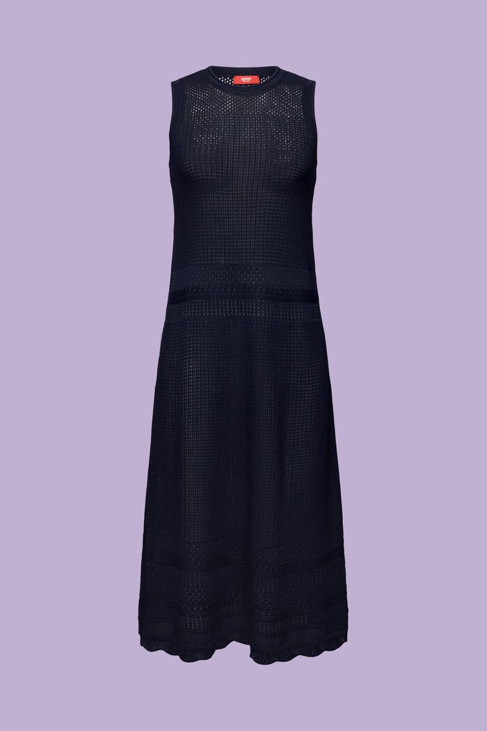 Háčkované midi šaty, NAVY, detail image number 6