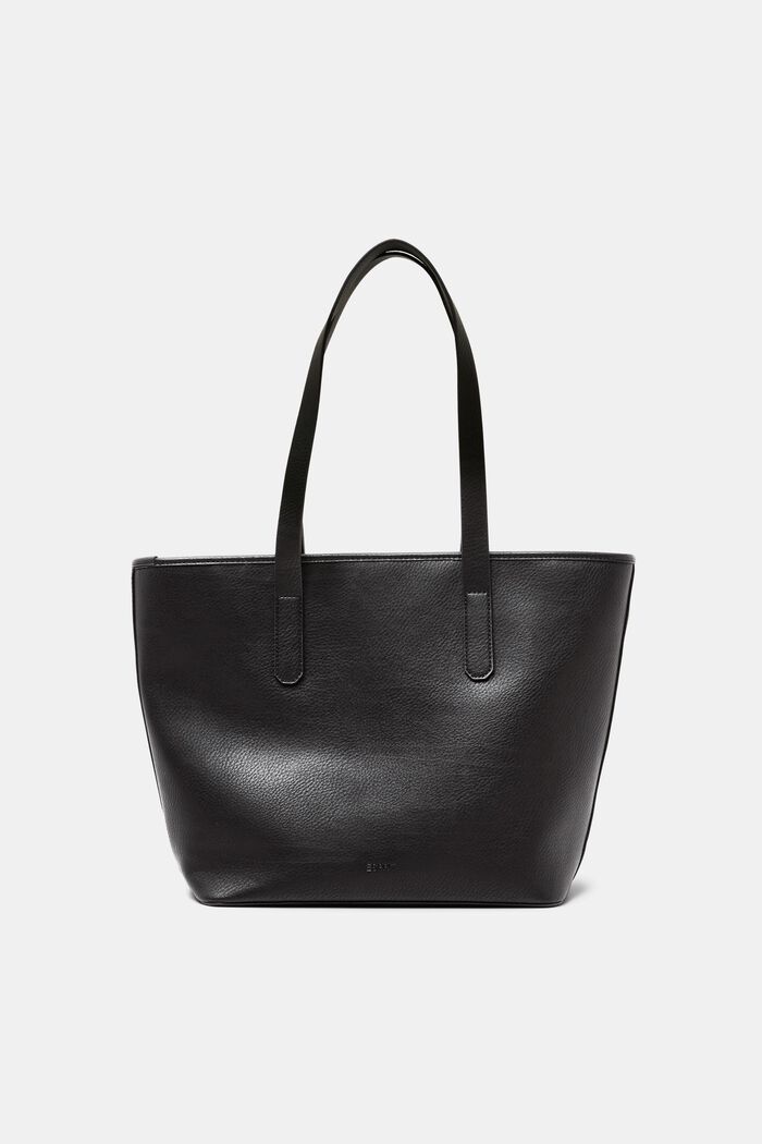 Nákupní taška, vzhled kůže, BLACK, detail image number 0