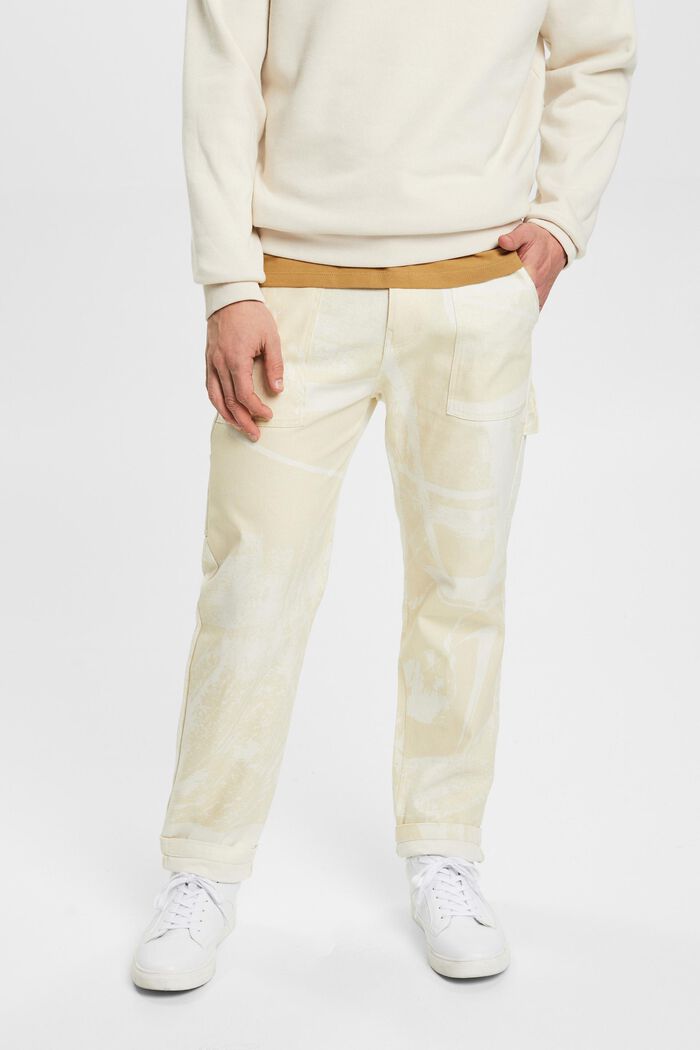 Cargo kalhoty s rovnými nohavicemi se vzorem, BEIGE, detail image number 0