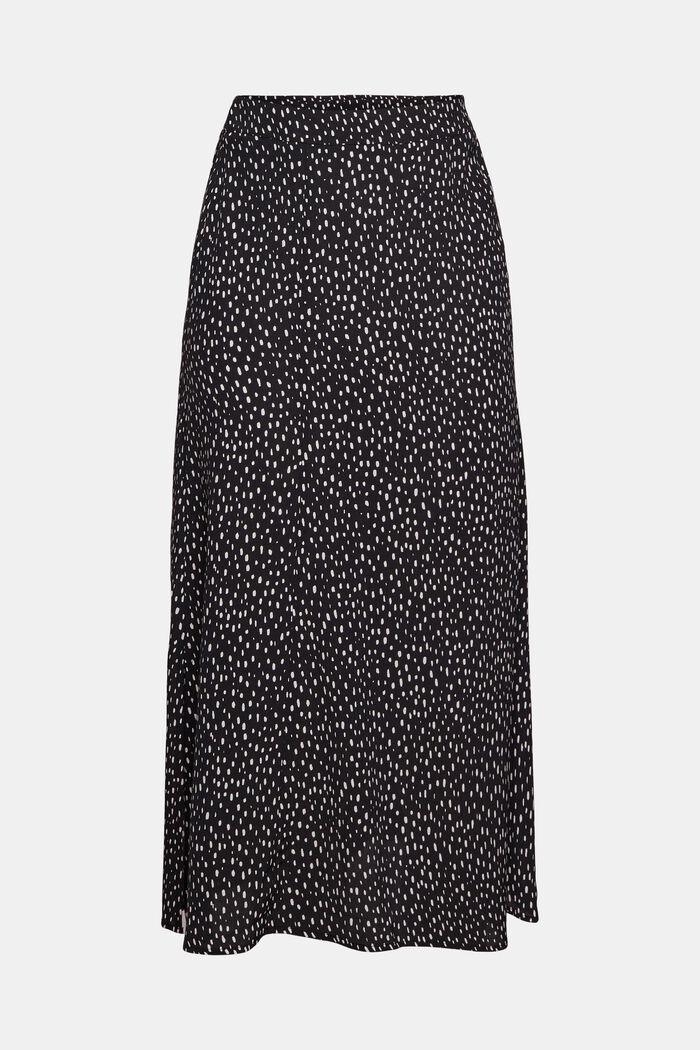 Midi sukně se vzorem, LENZING™ ECOVERO™, BLACK, detail image number 6