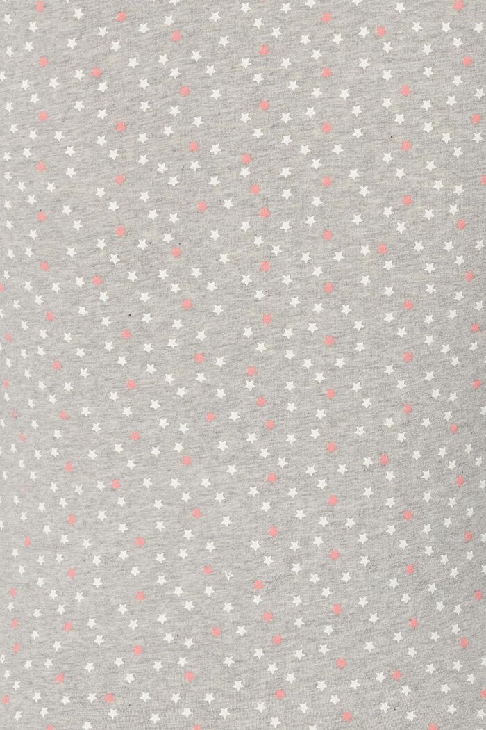 Pyžamová souprava s potiskem hvězd, bio bavlna, LIGHT GREY MELANGE, detail image number 5