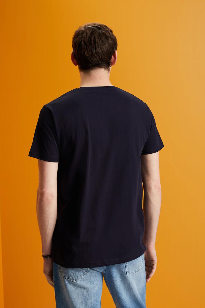 Tričko s kulatým výstřihem ke krku, 100% bavlna, NAVY, detail image number 3