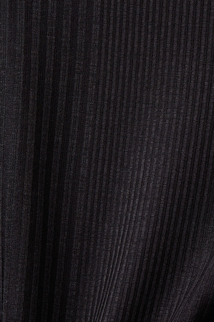 Prosvítající žebrový top, BLACK, detail image number 6