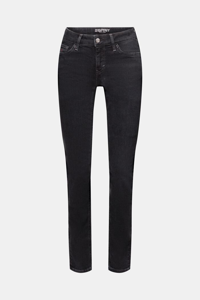 Slim džíny s vysokým pasem, BLACK RINSE, detail image number 7