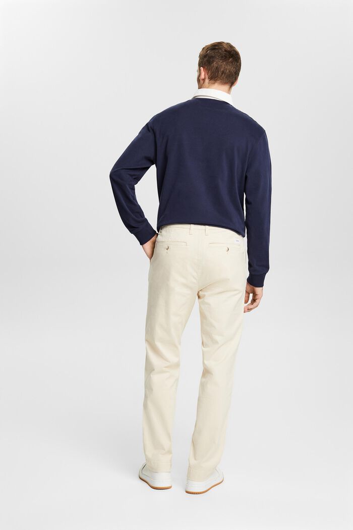 Bavlněné kalhoty chino s rovnými nohavicemi, LIGHT BEIGE, detail image number 2