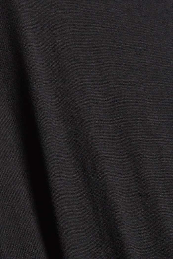 Žerzejové šaty s rýšky, LENZING™ ECOVERO™, BLACK, detail image number 4