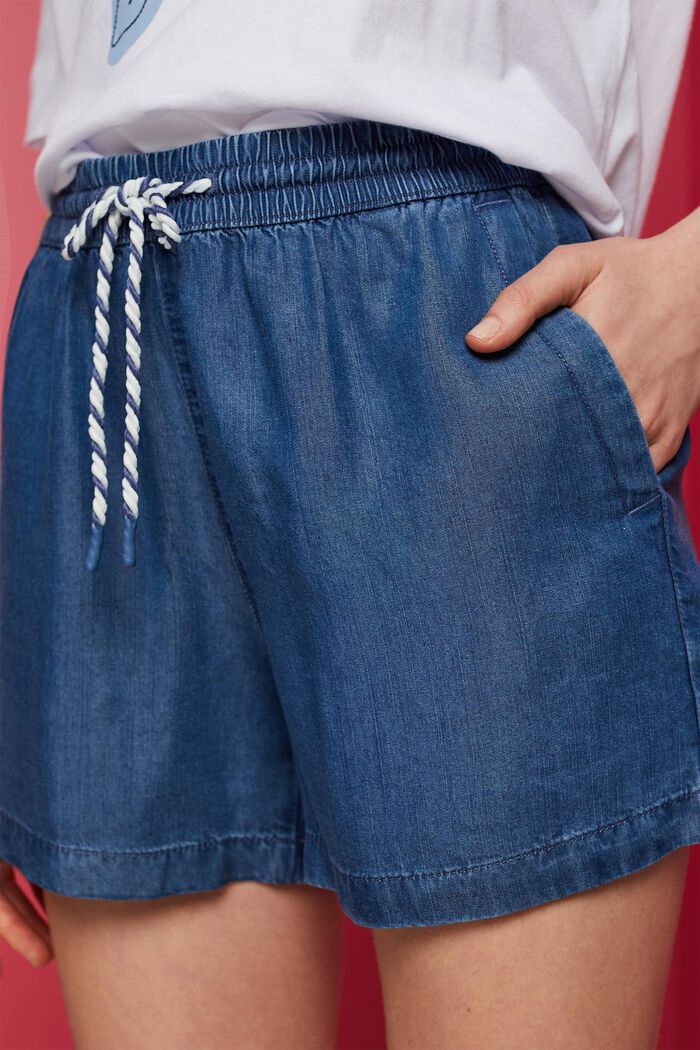 Džínové šortky bez zapínání, TENCEL™, BLUE MEDIUM WASHED, detail image number 2