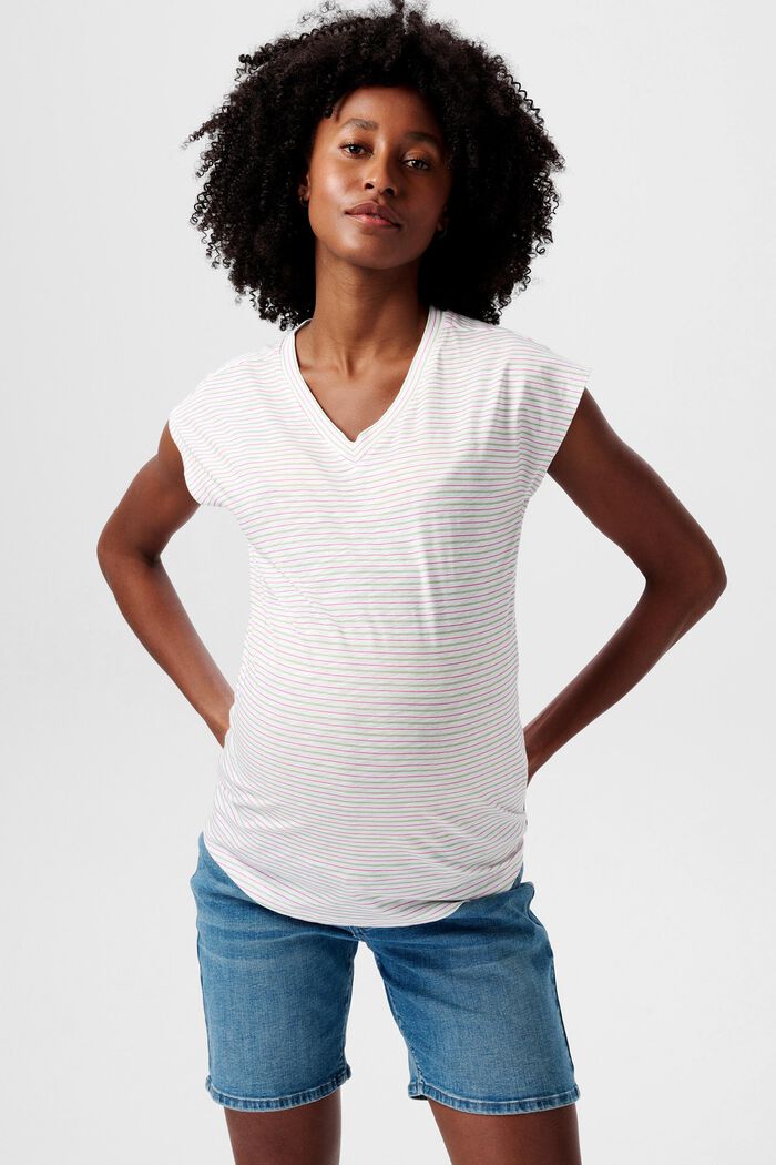 MATERNITY pruhované tričko, BRIGHT WHITE, detail image number 0