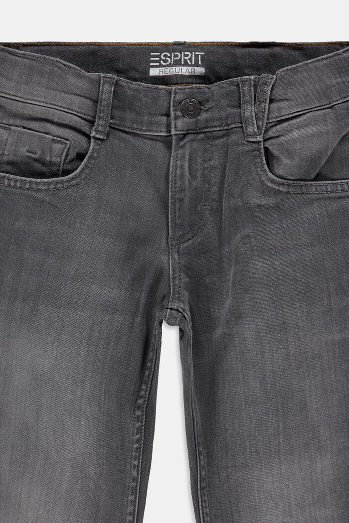 Strečové džíny s nastavitelnou šířkou pasu, GREY MEDIUM WASHED, detail image number 2
