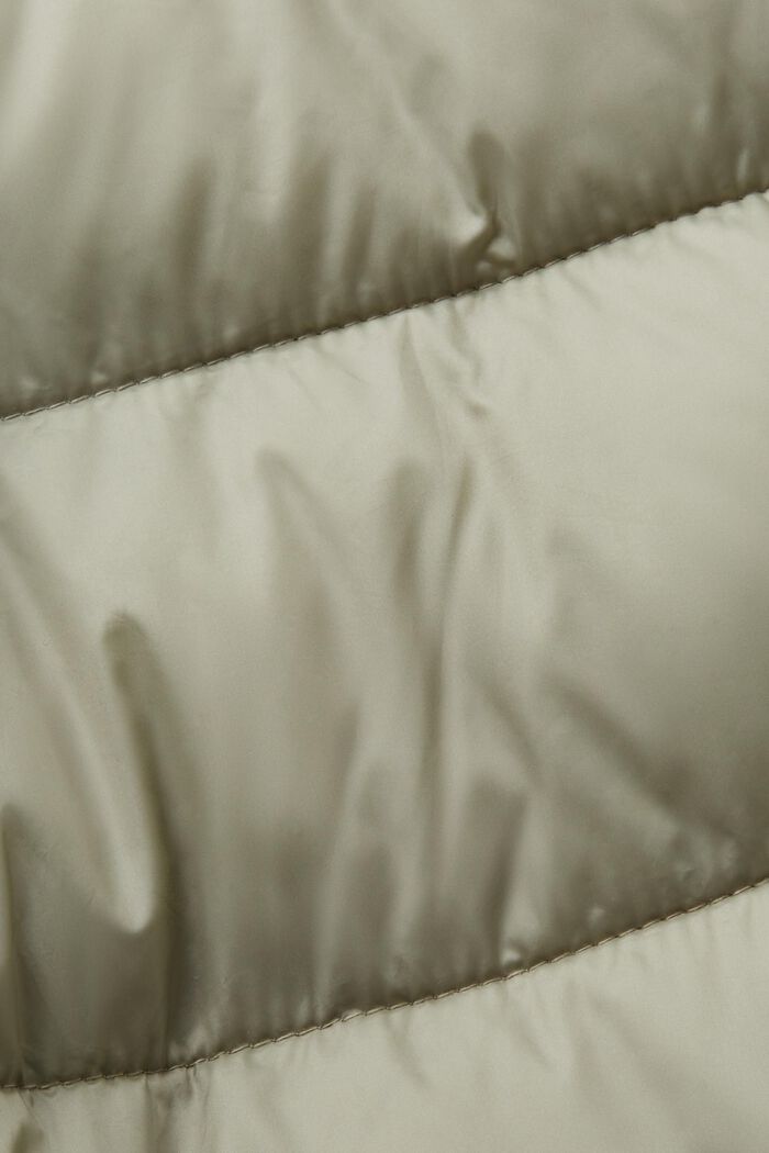 Z recyklovaného materiálu: péřový kabát s kapucí, DUSTY GREEN, detail image number 6