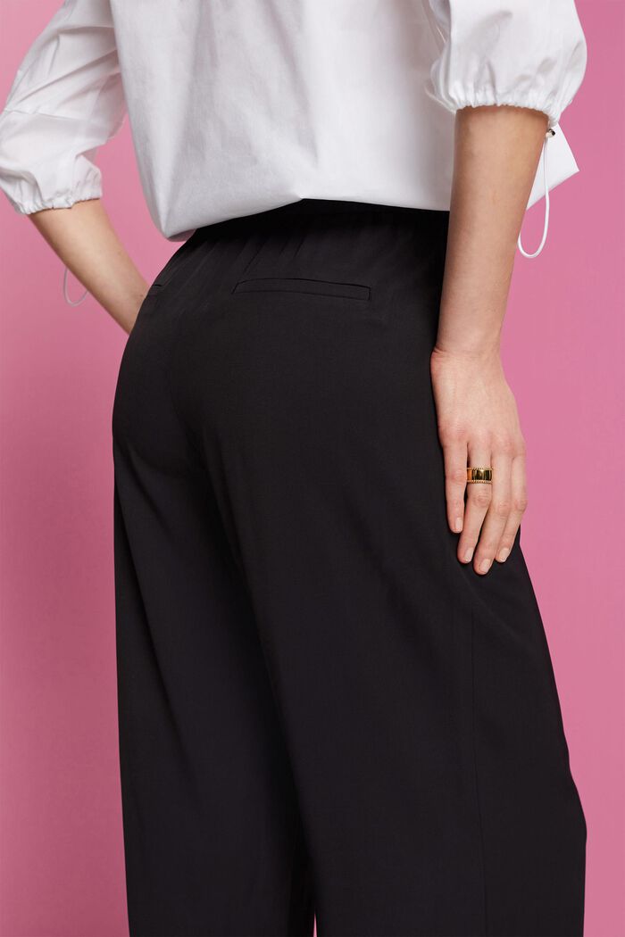 Kalhotami s širokými nohavicemi, LENZING™ ECOVERO™, BLACK, detail image number 2