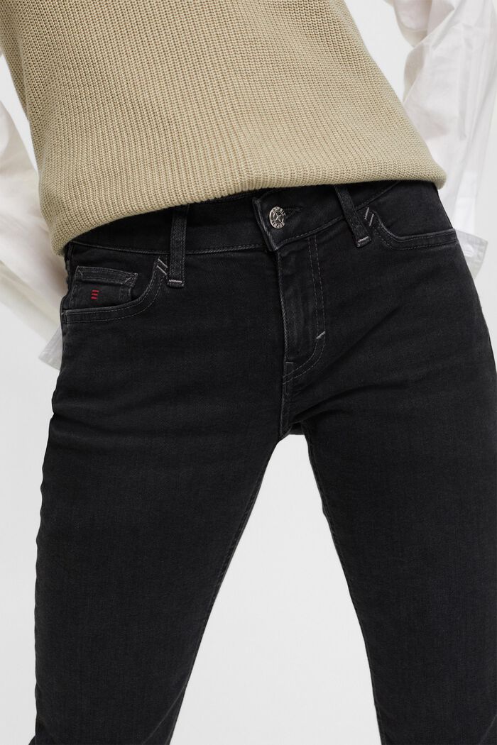 Slim džíny s vysokým pasem, BLACK RINSE, detail image number 1