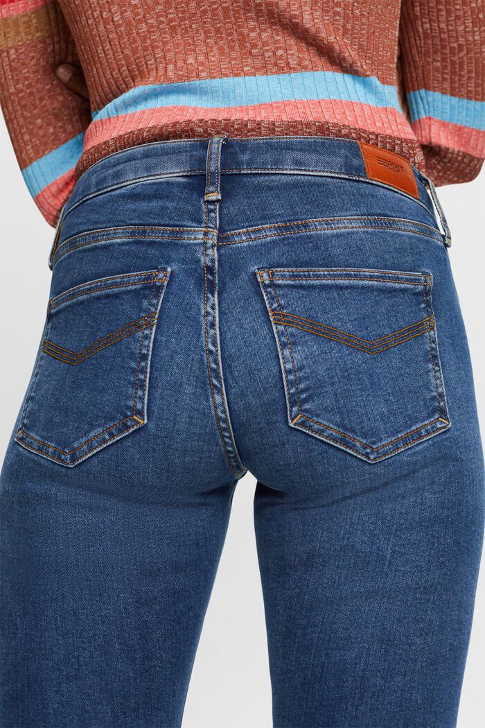 Skinny džíny se střední výškou pasu, BLUE MEDIUM WASHED, detail image number 4