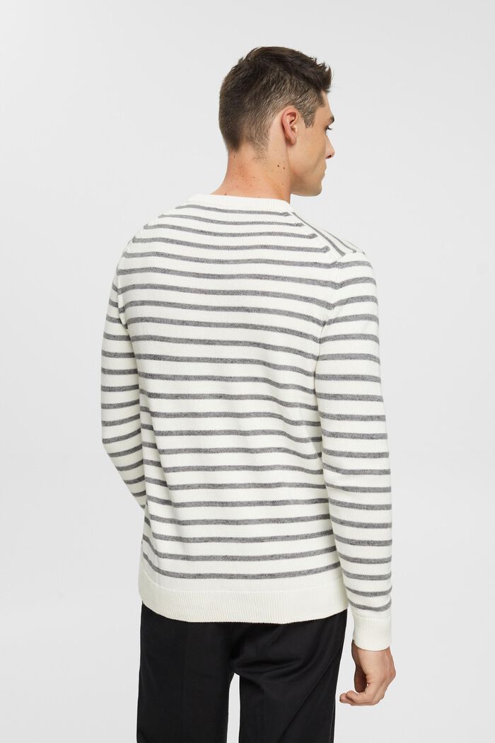 Proužkovaný pletený pulovr, NEW OFF WHITE, detail image number 3