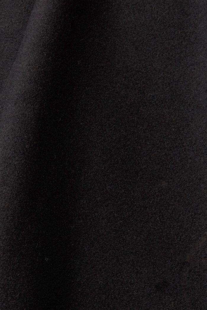 Dlouhý kabát ze směsi s vlnou, BLACK, detail image number 4
