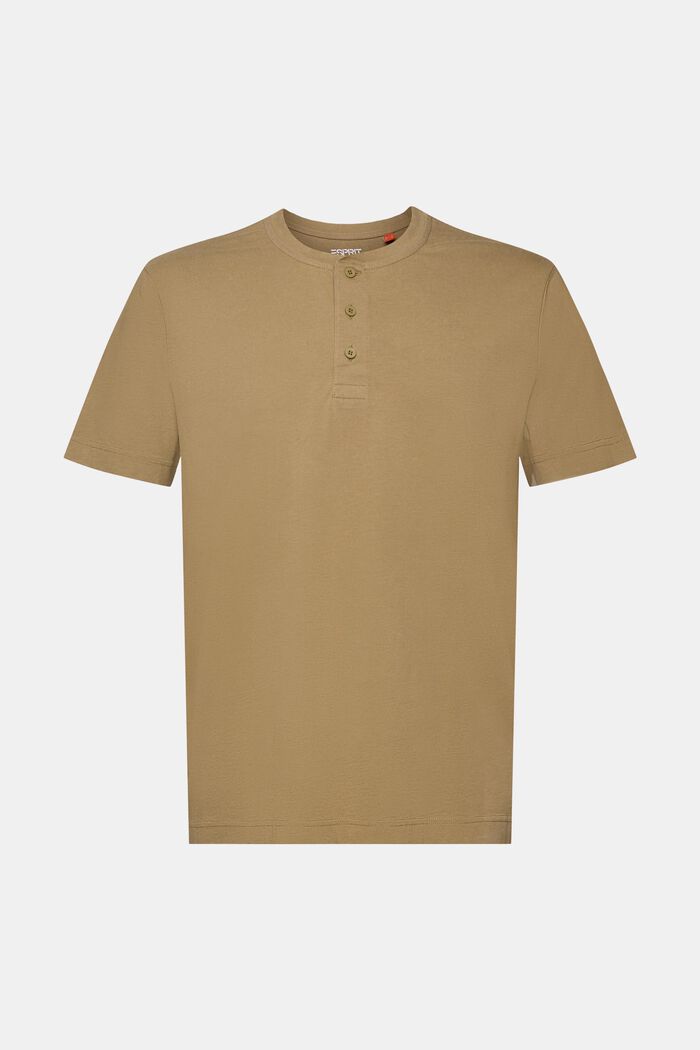 Henley tričko, 100% bavlna, KHAKI GREEN, detail image number 5