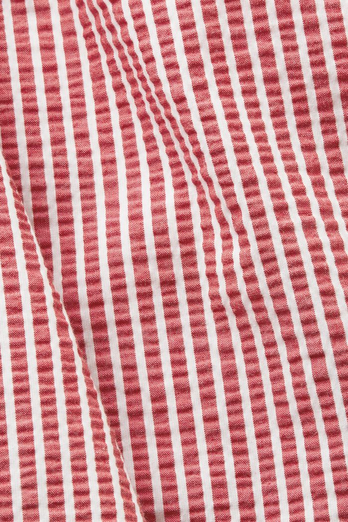 Plavecké šortky s pruhovanou texturou, DARK RED, detail image number 4