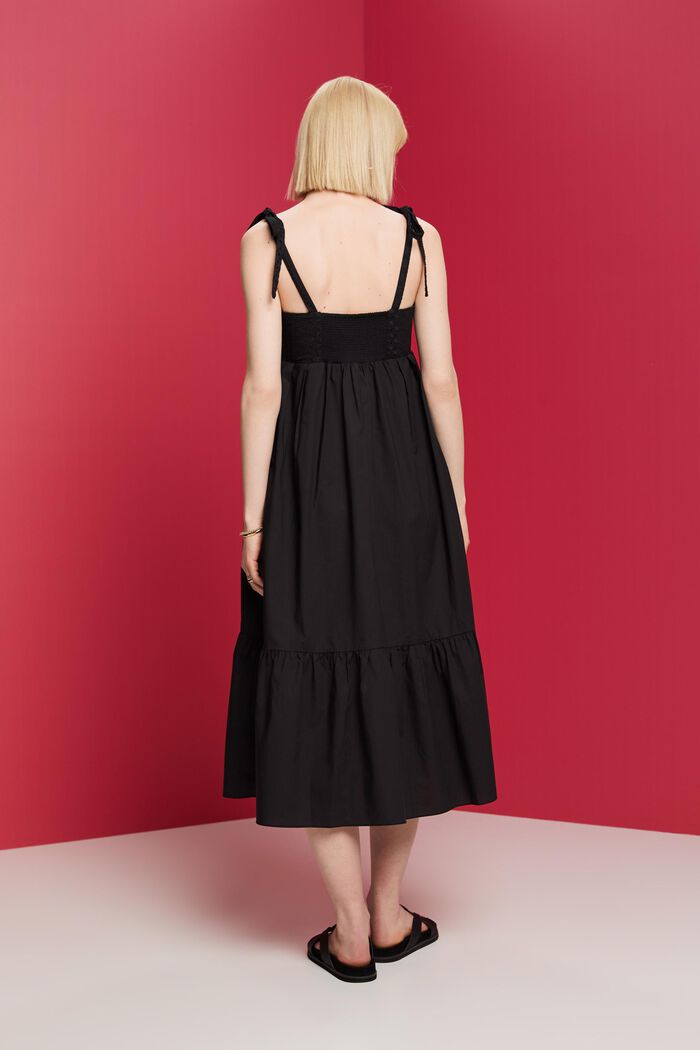Midi šaty s vyšíváním, LENZING™ ECOVERO™, BLACK, detail image number 3