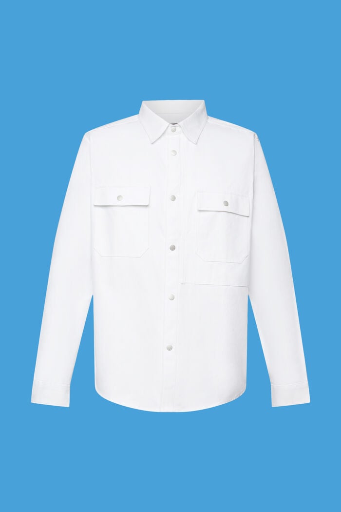 Keprová košilová bunda, 100% bavlna, WHITE, detail image number 5