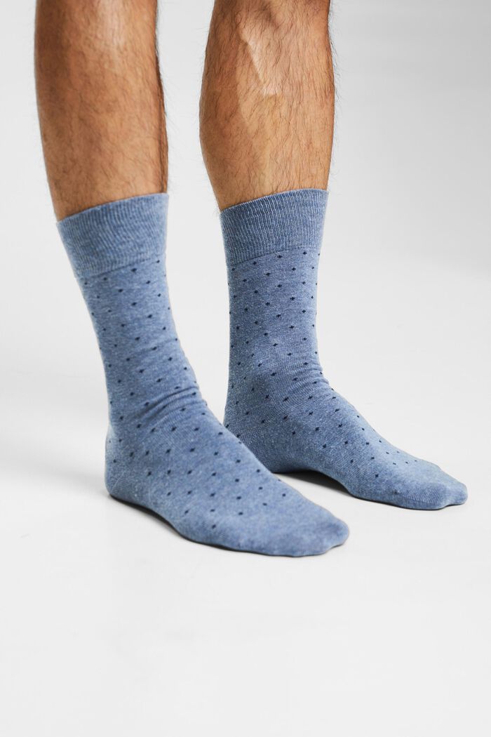 2 páry ponožek s tečkovaným vzorem, bio bavlna