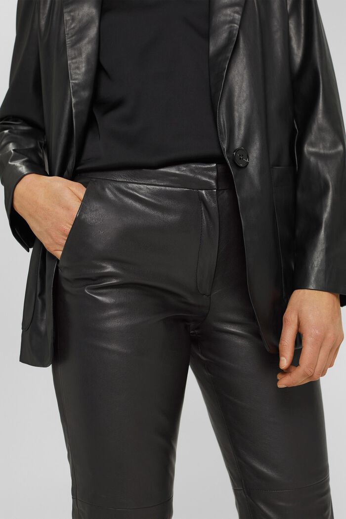 Z kůže: zkrácené kalhoty, BLACK, detail image number 2