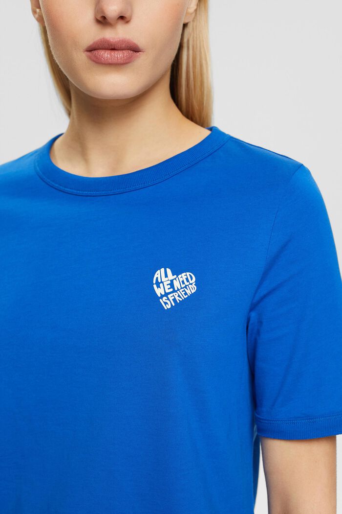Bavlněné tričko s logem ve tvaru srdce, BLUE, detail image number 2