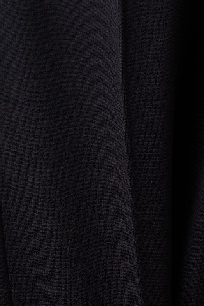 Kalhoty z punto žerzeje, s rozparkem na spodním lemu, BLACK, detail image number 5