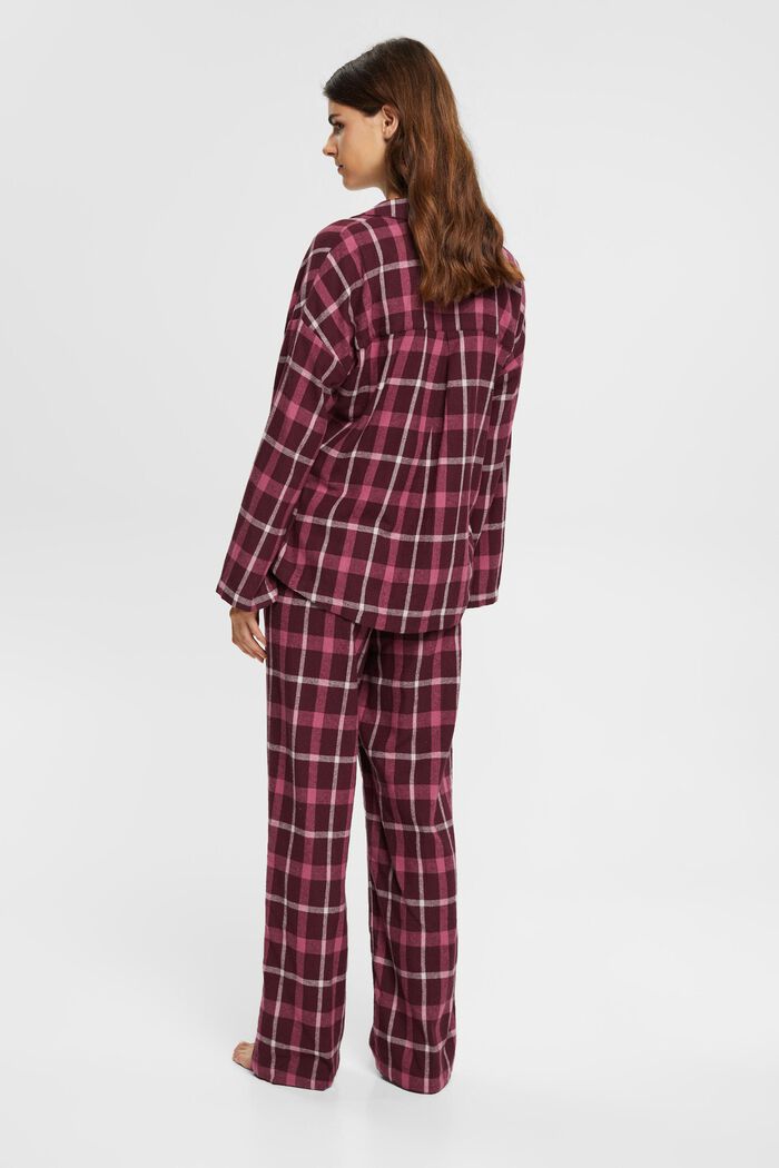 Károvaná pyžamová souprava z flanelu, BORDEAUX RED, detail image number 3