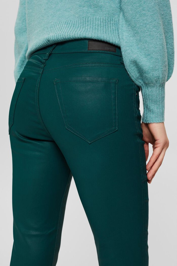 Povrstvené kalhoty se zipy, DARK TEAL GREEN, detail image number 5