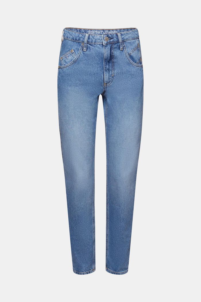 Retro klasické džíny s vysokým pasem, BLUE MEDIUM WASHED, detail image number 6