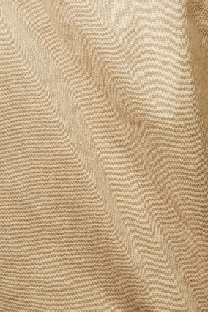 Minisukně ze sepraného bavlněného kepru, BEIGE, detail image number 4
