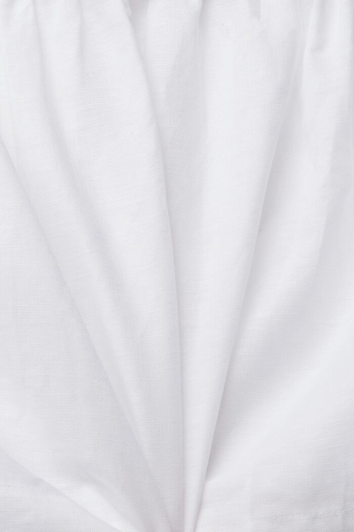 Mini sukně ze směsi se lnem, WHITE, detail image number 6