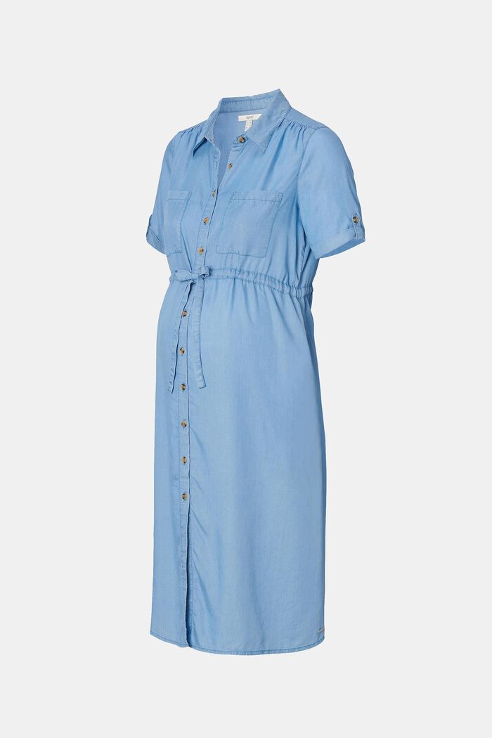 Z materiálu TENCEL™: šaty s knoflíkovou lištou, MEDIUM WASHED, detail image number 5