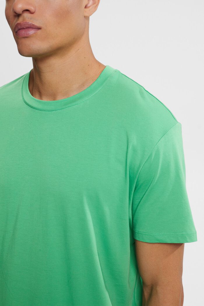 Žerzejové tričko, 100 % bavlna, GREEN, detail image number 0