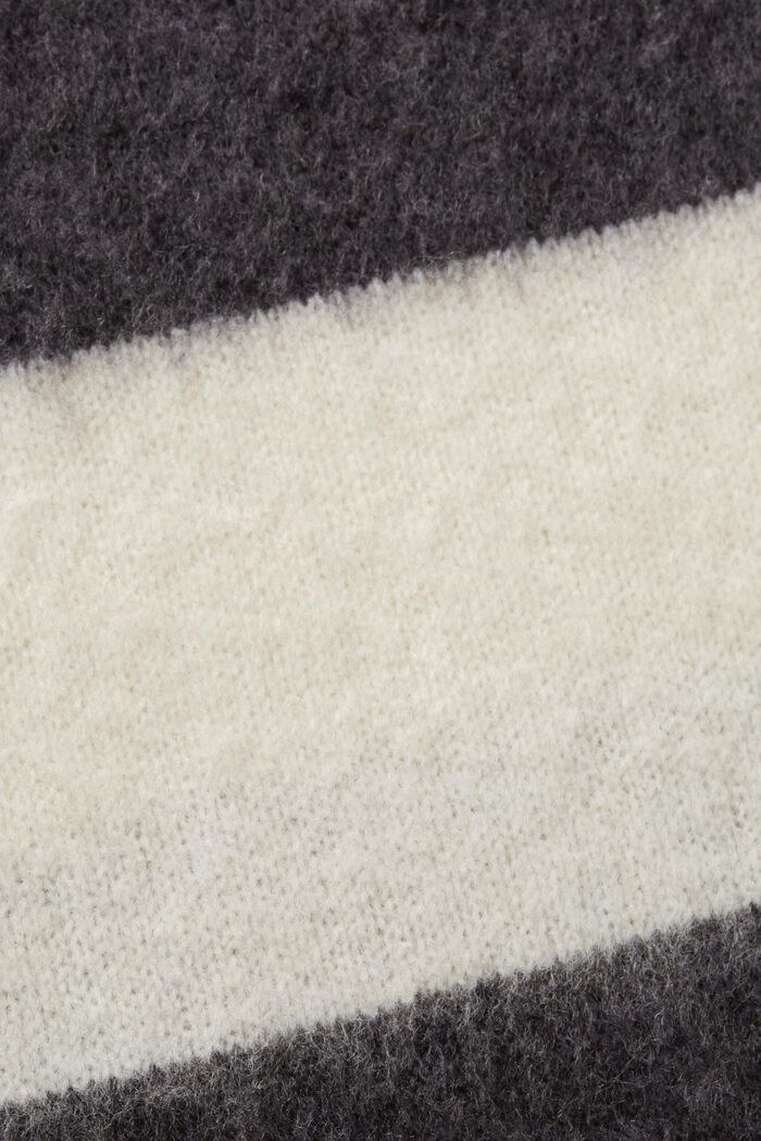 Pruhovaný pulovr ze směsi s vlnou, OFF WHITE, detail image number 6