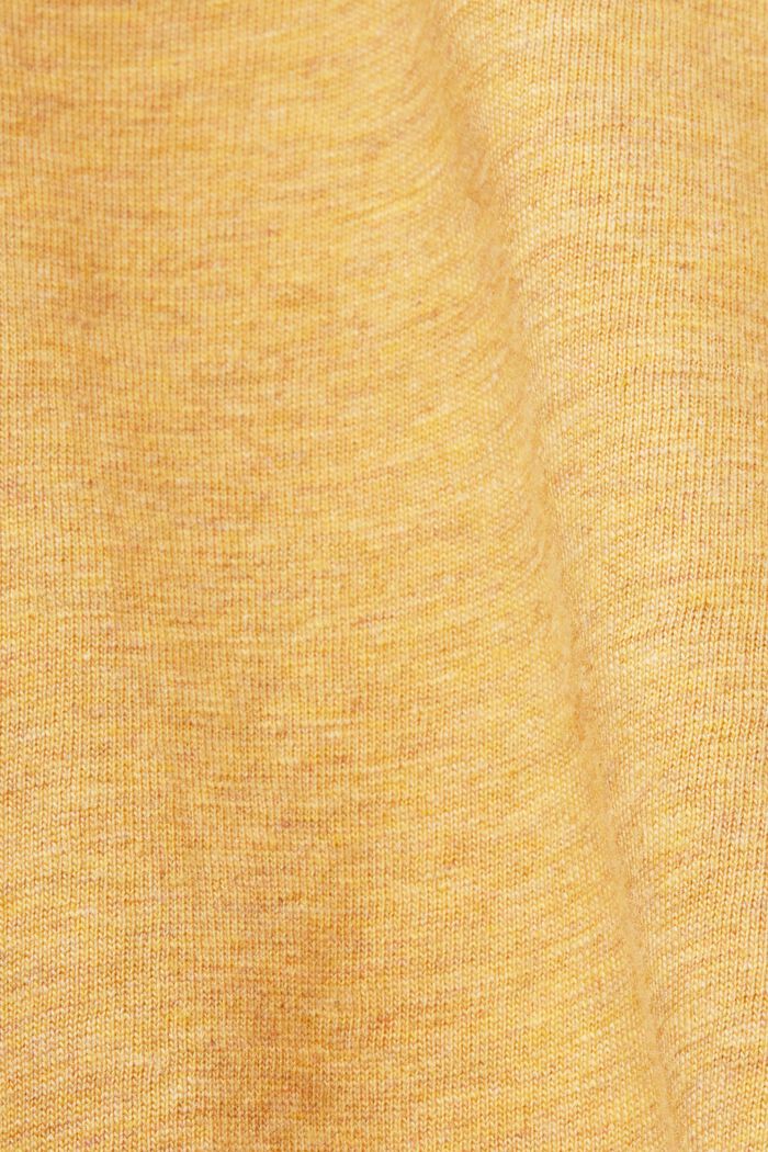 Žerzejová polokošile z bavlny, SUNFLOWER YELLOW, detail image number 5