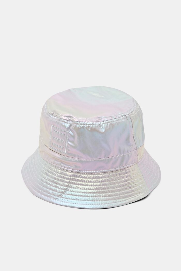 Metalický klobouk bucket hat s logem, SILVER, detail image number 0