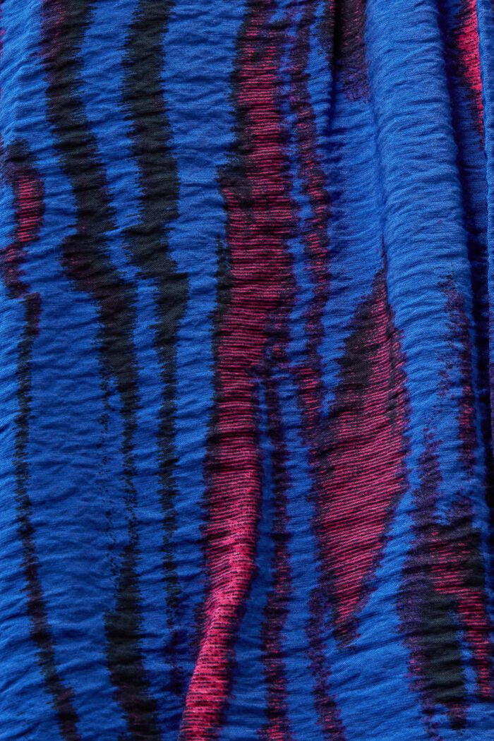 Zavinovací halenka, zmačkaný materiál s potiskem, BRIGHT BLUE, detail image number 5