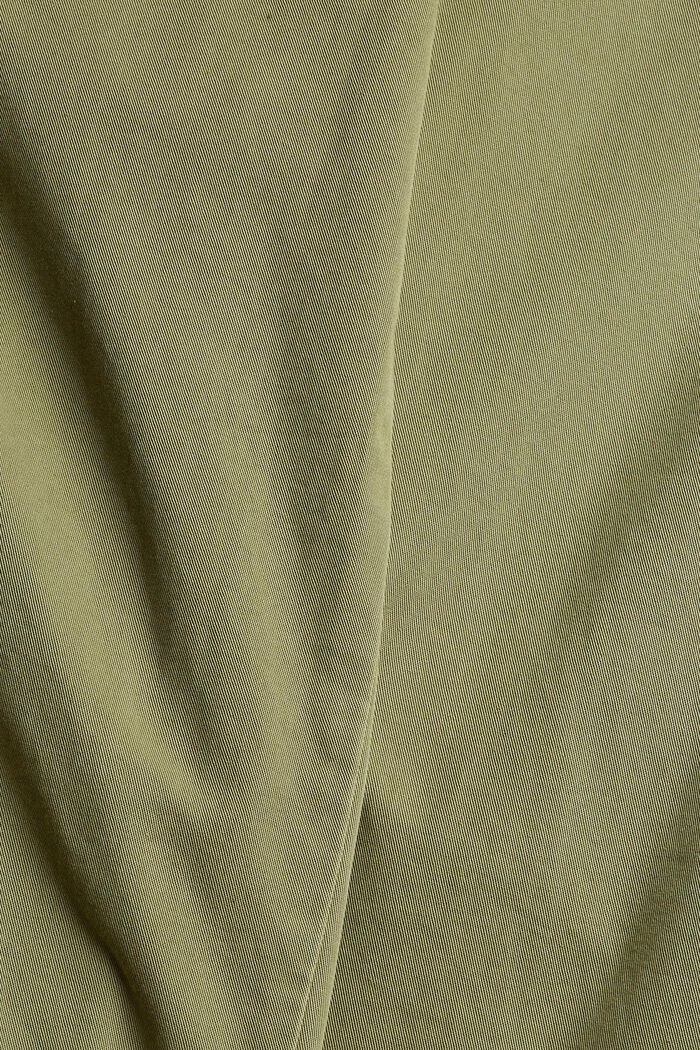 Capri kalhoty z bavlny pima, LIGHT KHAKI, detail image number 1
