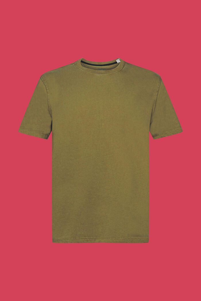 Žerzejové tričko, barvené po ušití, 100% bavlna, OLIVE, detail image number 5