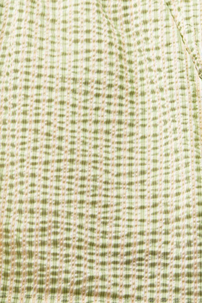 Proužkované šortky s pomačkaným vzhledem, LIGHT GREEN, detail image number 6