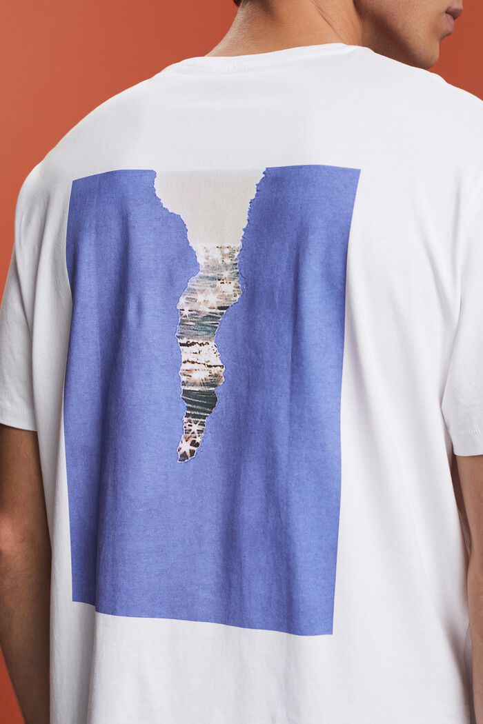 Žerzejové tričko s potiskem na zádech, 100% bavlna, WHITE, detail image number 2