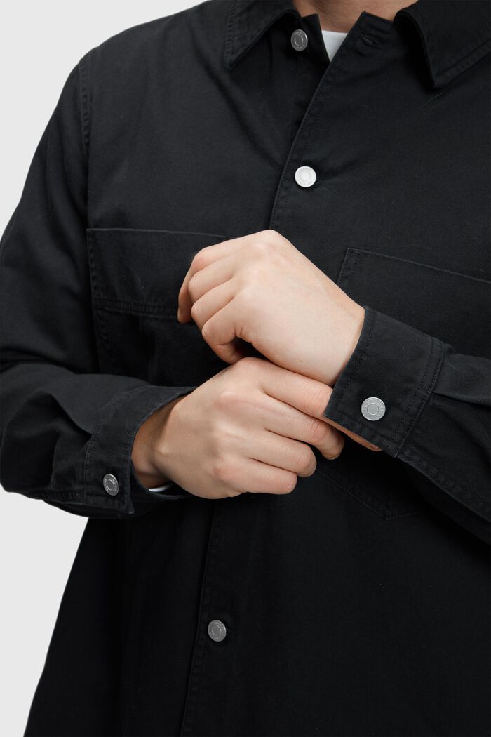 Pevná košile s volnějším střihem Relaxed Fit, BLACK, detail image number 3